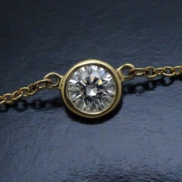 TIFFANY Gold Diamond Necklace - Picture 5 of 8